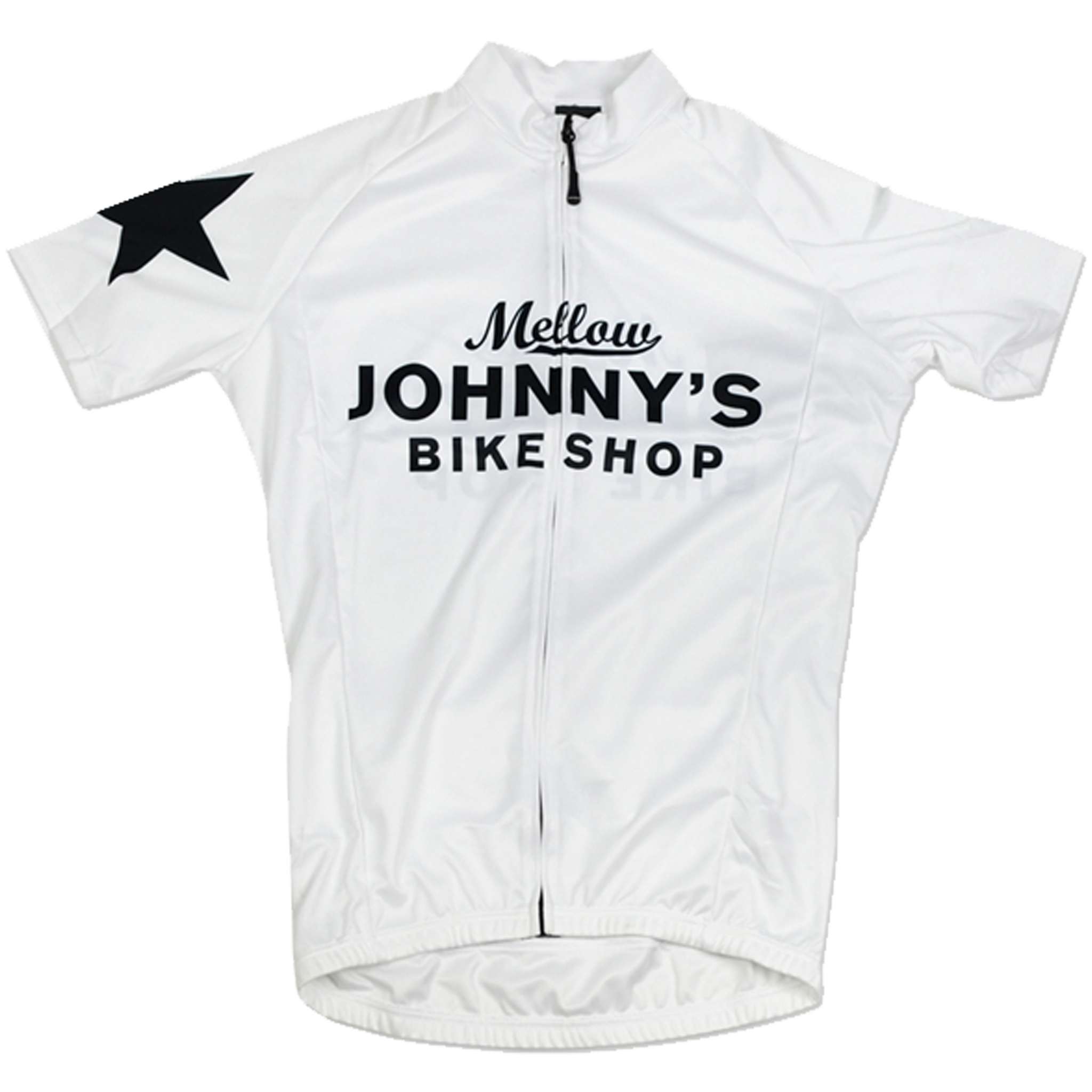 Mellow Johnny's Bike Shop Classic Shop Jersey by Giordana short sleeve in white front