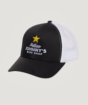 6 Panel White Mesh Snapback Trucker Hat