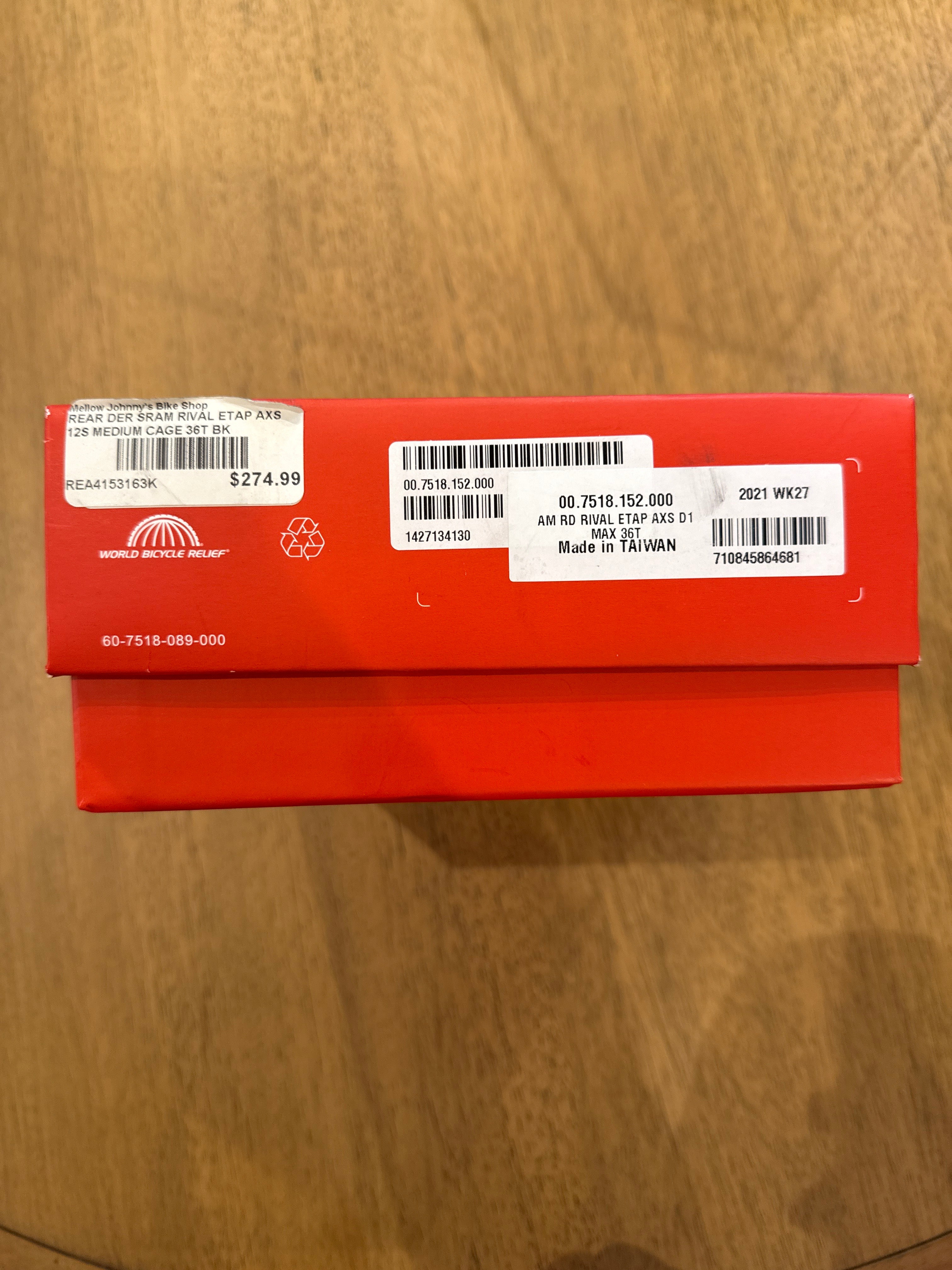 SRAM Rival eTap AXS Rear Derailleur 12 Speed Medium Cage 36T