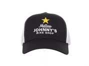 MJ's 6 Panel White Mesh Snapback Trucker Hat