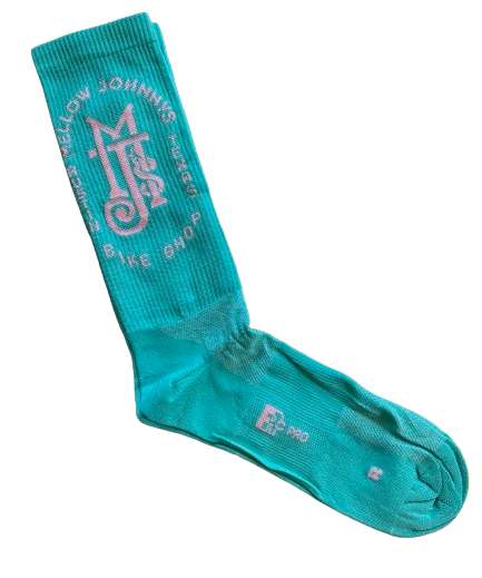 Anywhere Sock in Teal, Black, and White