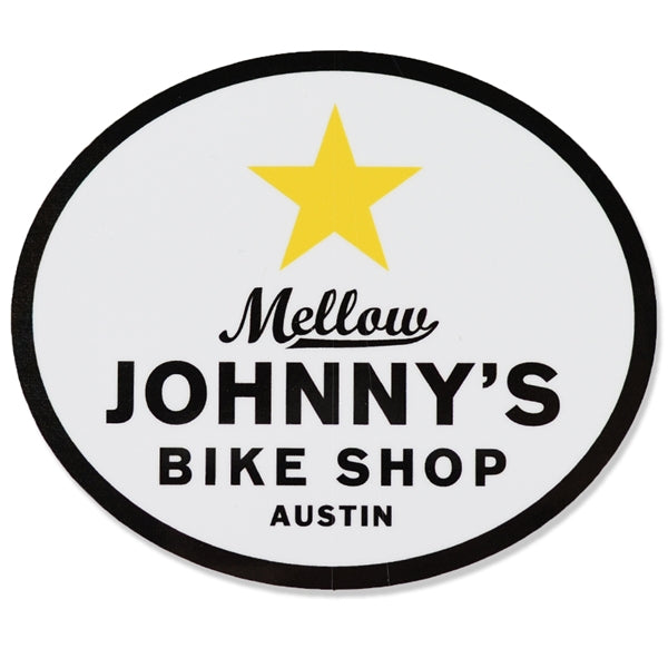 Mellow Johnny's Oval Vinyl Stickers