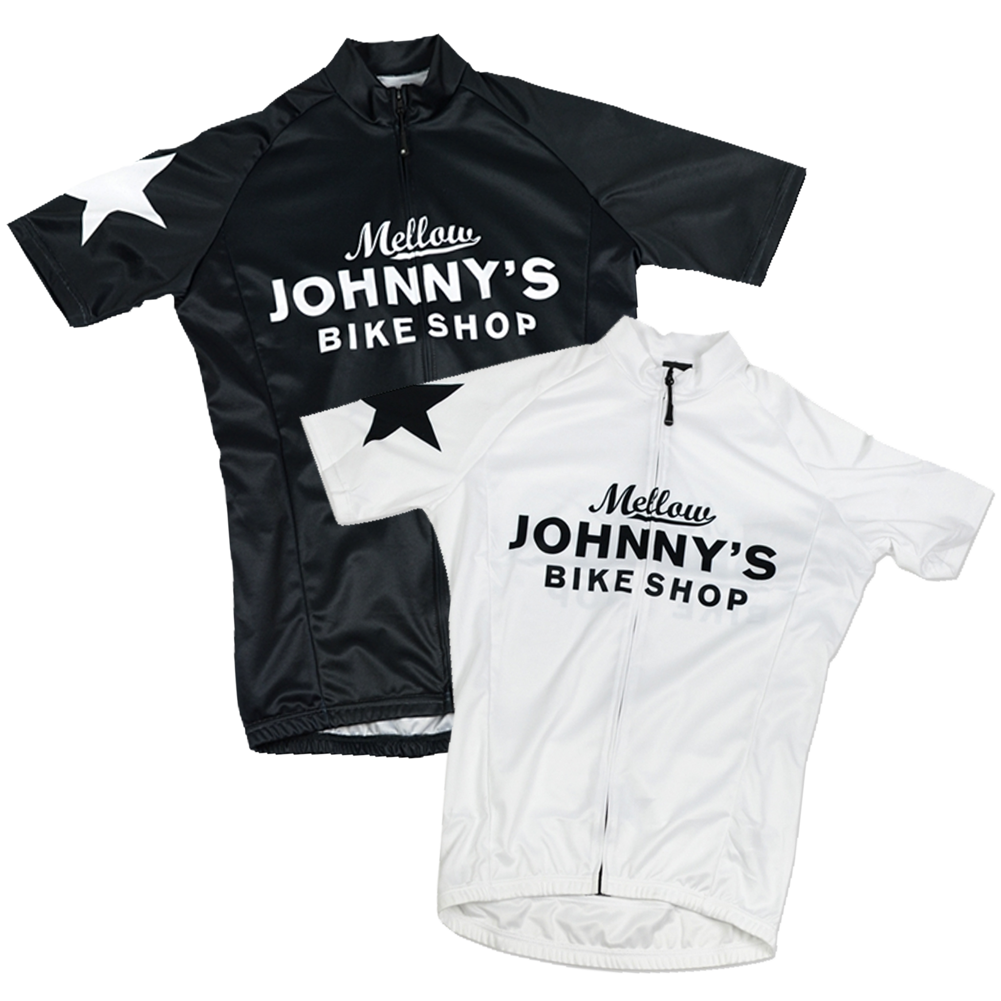 Mellow Johnny's Bike Shop Classic Shop Jersey short sleeve in black and white from Giordana