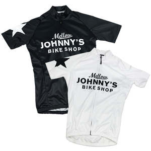 Mellow Johnny's Bike Shop Classic Shop Jersey short sleeve in black and white from Giordana