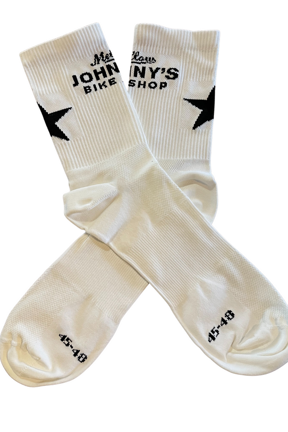 Buy MJ s Classic White Socks Mellow Johnny s Bike Shop Online Store